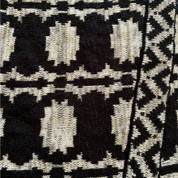 Free People Black Grey Knit Mini Skirt Size XS Wrapped In You Blanket Combo Cute - Picture 5 of 9